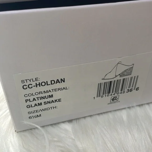 NWT corso como leather platinum pink snake slip on mules espadrille heel 6.5 - Picture 11 of 16